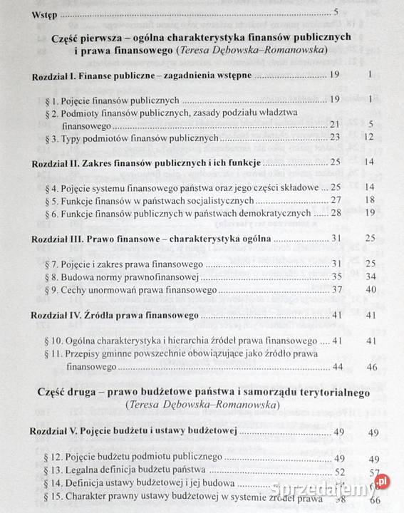 Prawo finansowe B Brzezinski T Debowska M twarda z obwolutą Chełm sprzedam