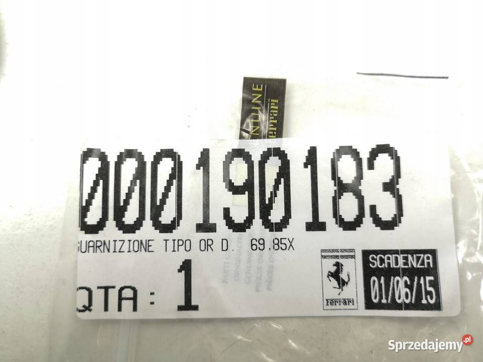 ORING FILTRA OLEJU SKRZYNI FERRARI ENZO 430 ORI Paliwa sprzedam