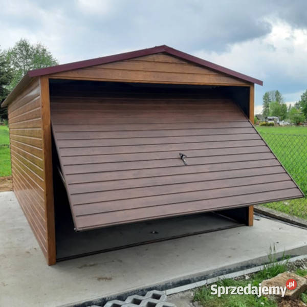 Garaż Blaszany Drewnopodobny 5x61 Wiata Garaż Nowy Sącz