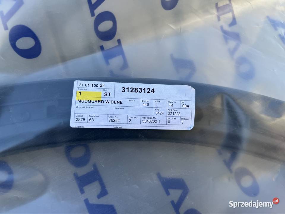 Listwa łukowa błotnika lewy przód Volvo C30 osobowe podkarpackie Jodłowa sprzedam