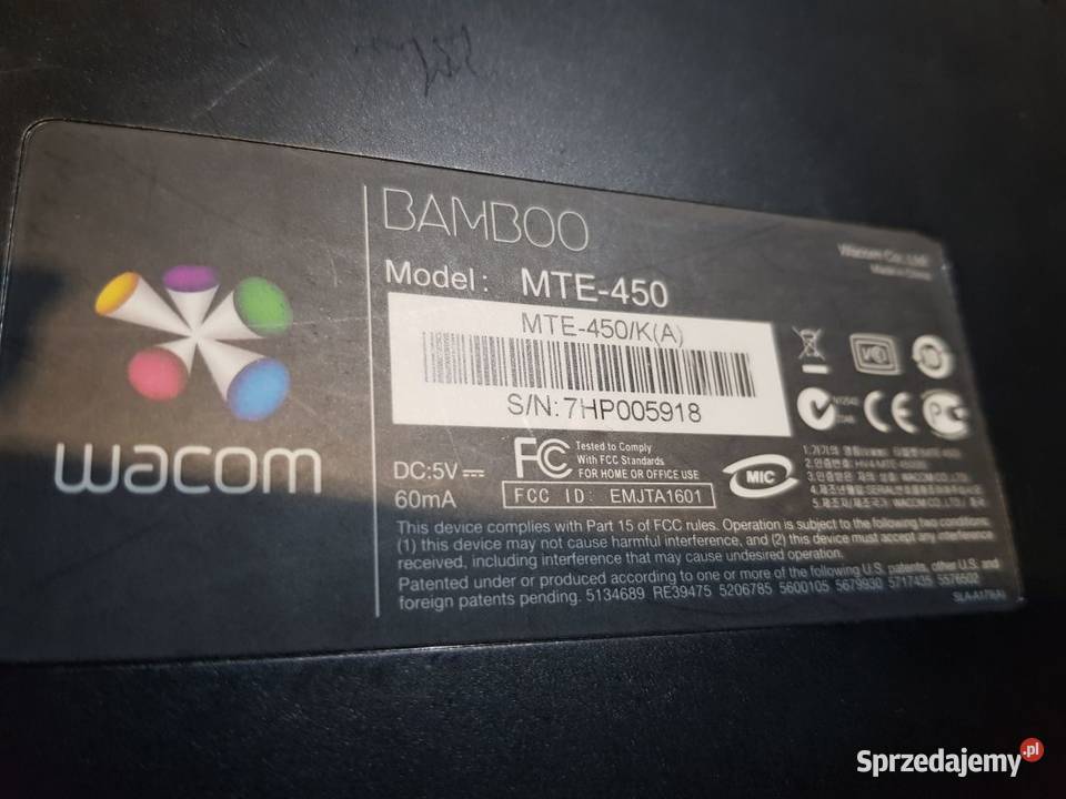 tablet graficzny Wacom Bamboo MTE450A laptop Kielce sprzedam