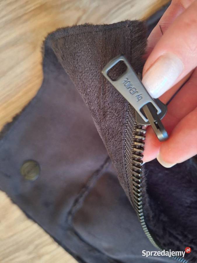 Przepiękny kożuch futro dwustronne Łukasz Jemioł Zimowa  Kraków