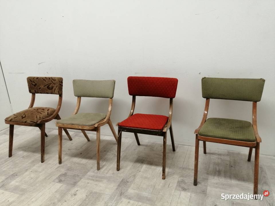 krzesło krzesła prl skoczek komplet do salonu łódzkie Radomsko