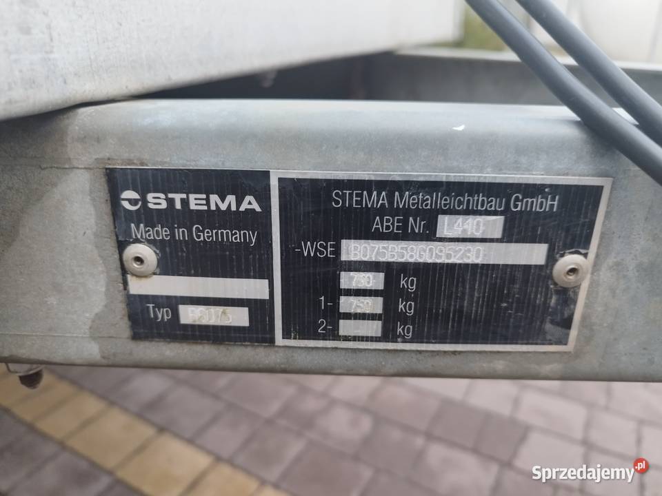 Przyczepka lekka 750 Stema lubelskie Borki