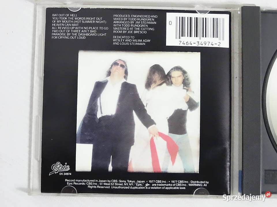 MEAT LOAF Bat Out Of Hell Kultowe wydanie USA sprzedam