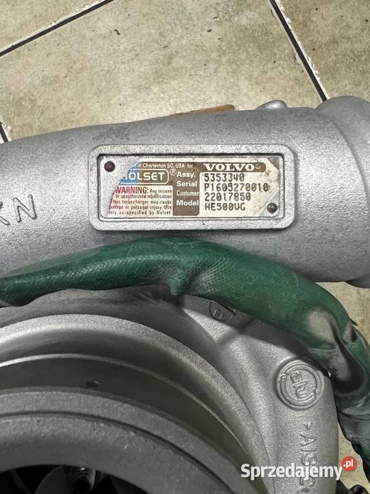 Turbosprężarka trutniami Holset VOLVO nastawnik