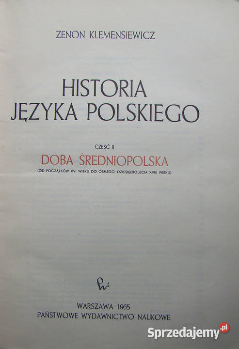 Historia języka polskiego część II Doba Limanowa