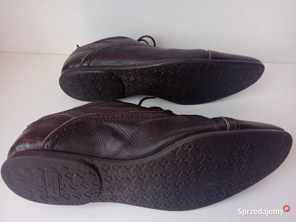 Buty skórzane Zara r 4445 brązowe Mielec sprzedam