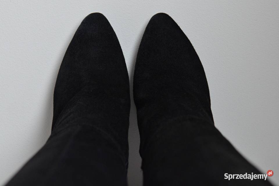 ZAMSZOWA POEZJA calutkie ze skóry kozaki szpilki Białystok sprzedam