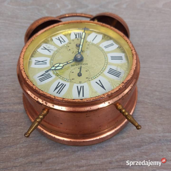 Miedziany francuski zegar francuski budzik Warszawa