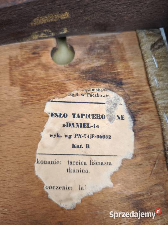 Krzesła tapicerowane Daniel 1 retro loft PRL Kraków