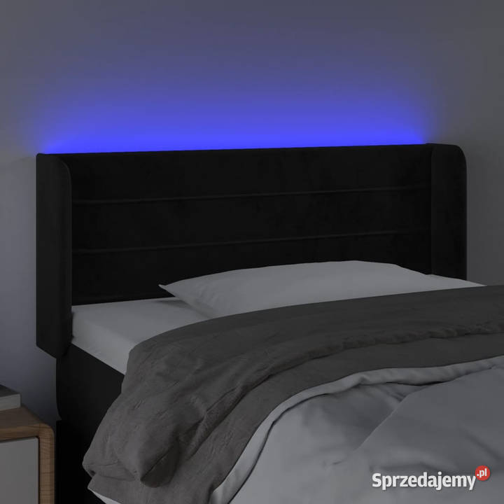 Zagłówek do łóżka z LED czarny 93x16x7888 Warszawa