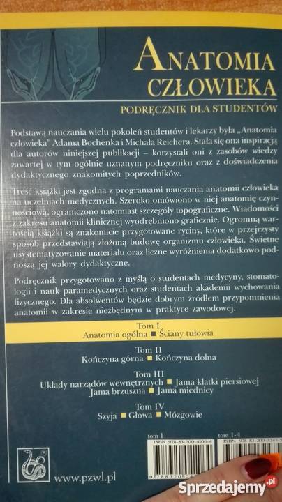 Anatomia Człowieka tom I PZWL Narkiewiczred 38 Olsztyn