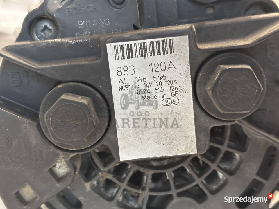 John Deere Alternator AL166646 379IA1095 Bosch Jastrzębniki