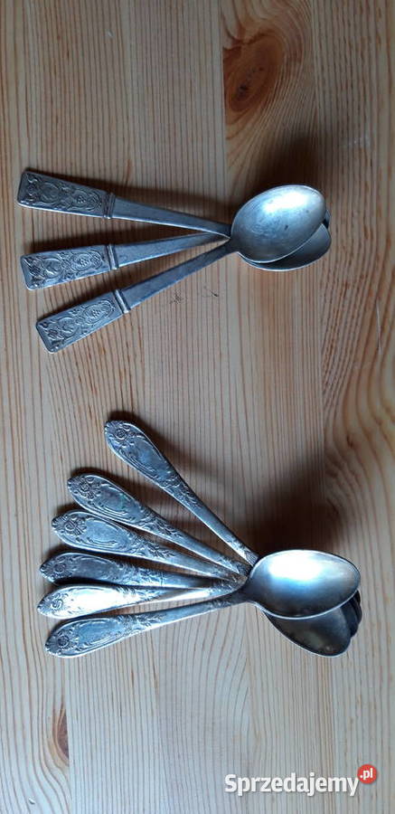 Posrebrzane stare łyżeczki wielkopolskie Kleczew