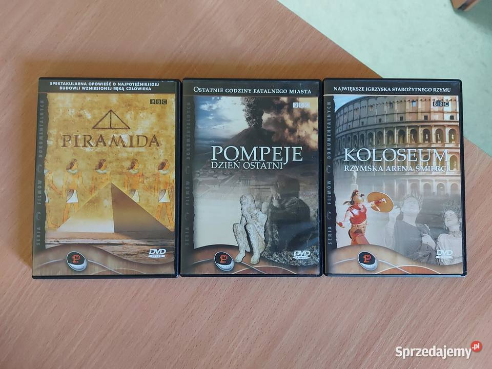 3 filmy dvd bbc studia Printel Piramida Pompeje DVD śląskie Chorzów