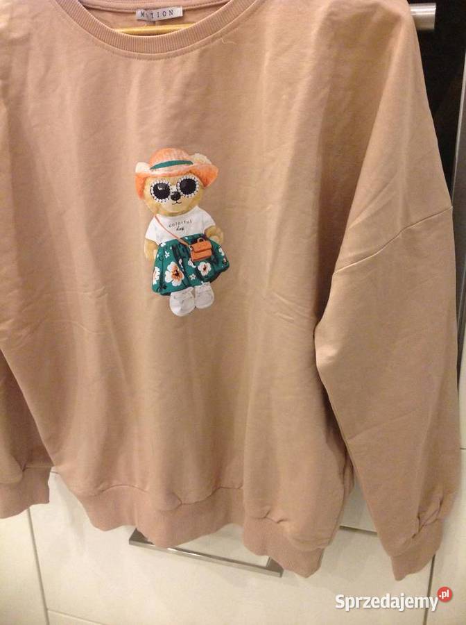Bluza Damska MOTION ML z Misiem Aplikacja NOWA Rozmiar 38(M) Nowa Sól