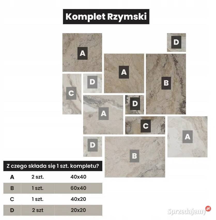 Komplet Kamienny Płytki Marmur NOSTRE 0742m2 12 Warszawa