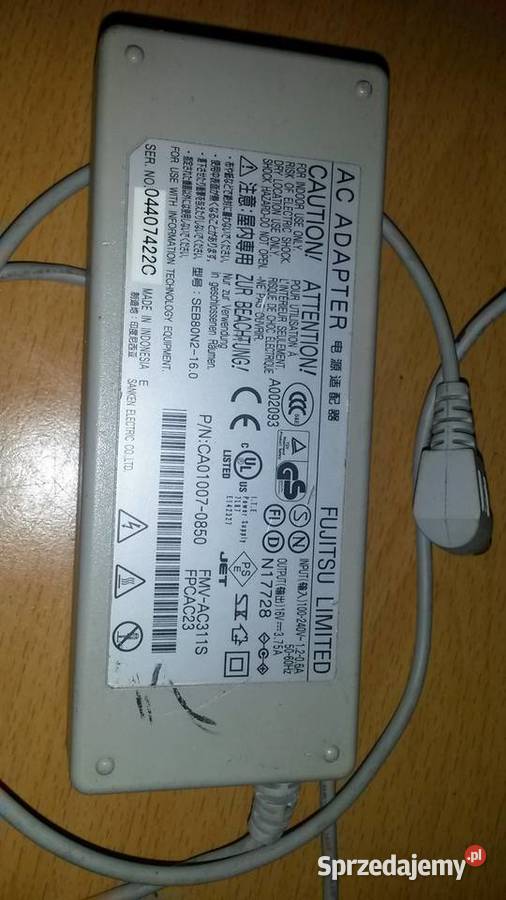ZASILACZ FUJITSU FMVAC311S 16V 375A 60W Poznań