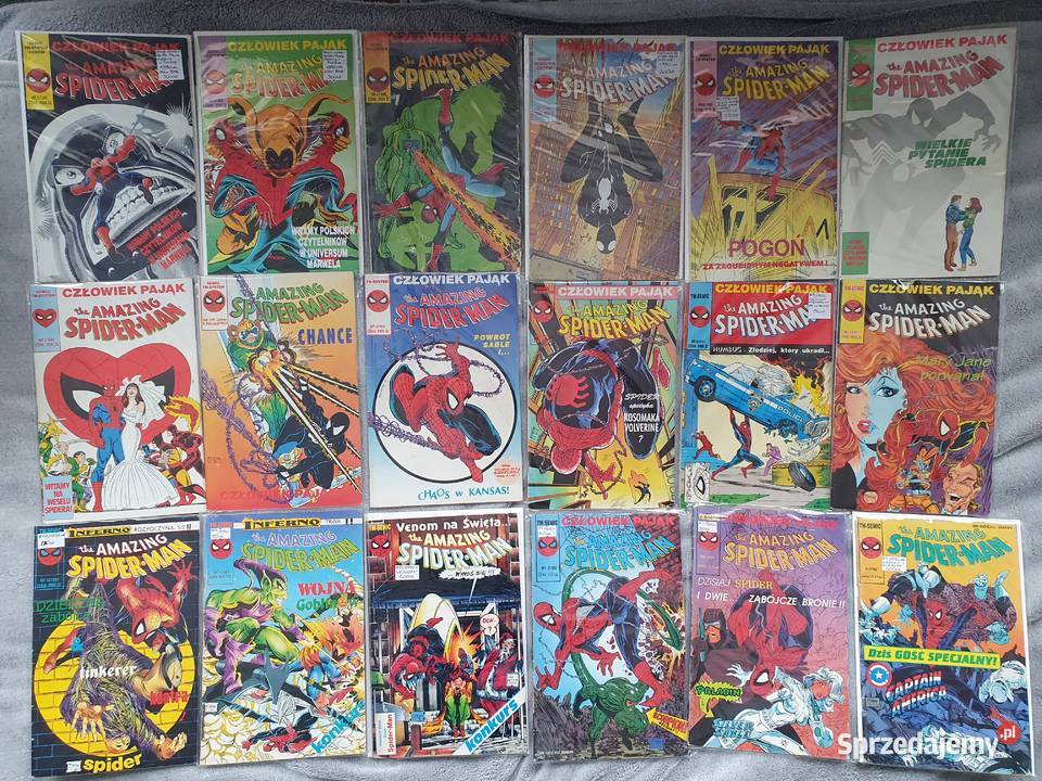 SpiderMan wydawnictwo TMSemic zestaw 93 komiksów Rok wydania 1990 Gdynia