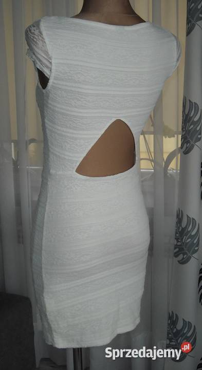 jasna koronkowa sukienka wycięcie s lubelskie Lubartów