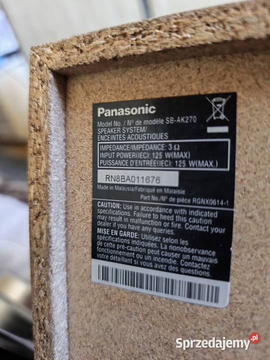 Sprzedam wieżę Panasonic SA AK 270 z kolumnami i Gdańsk sprzedam