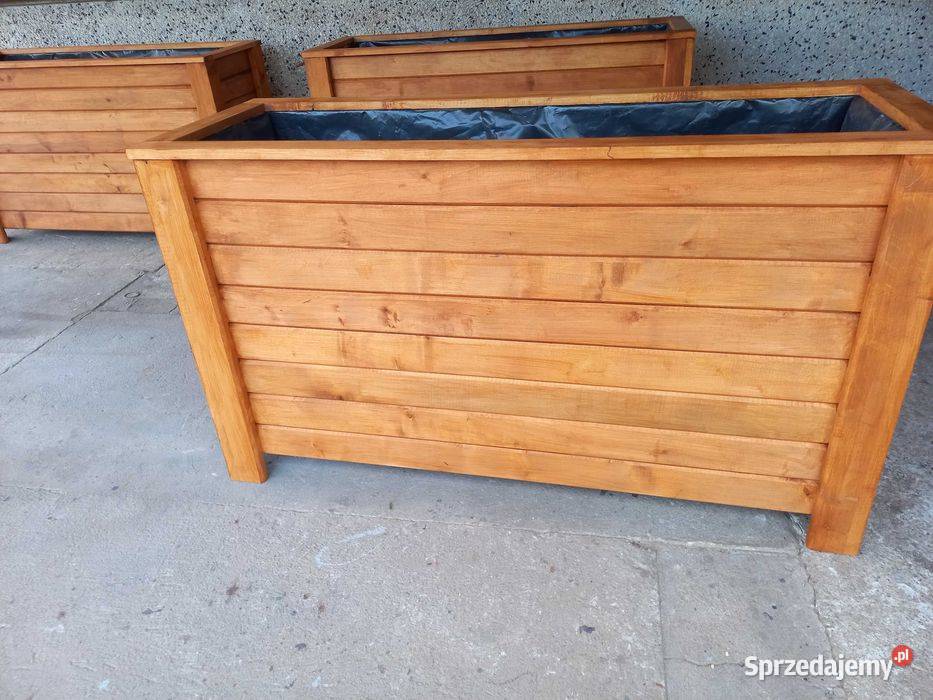 Doniczki ogrodowe drewniane 90 Dom i Ogród