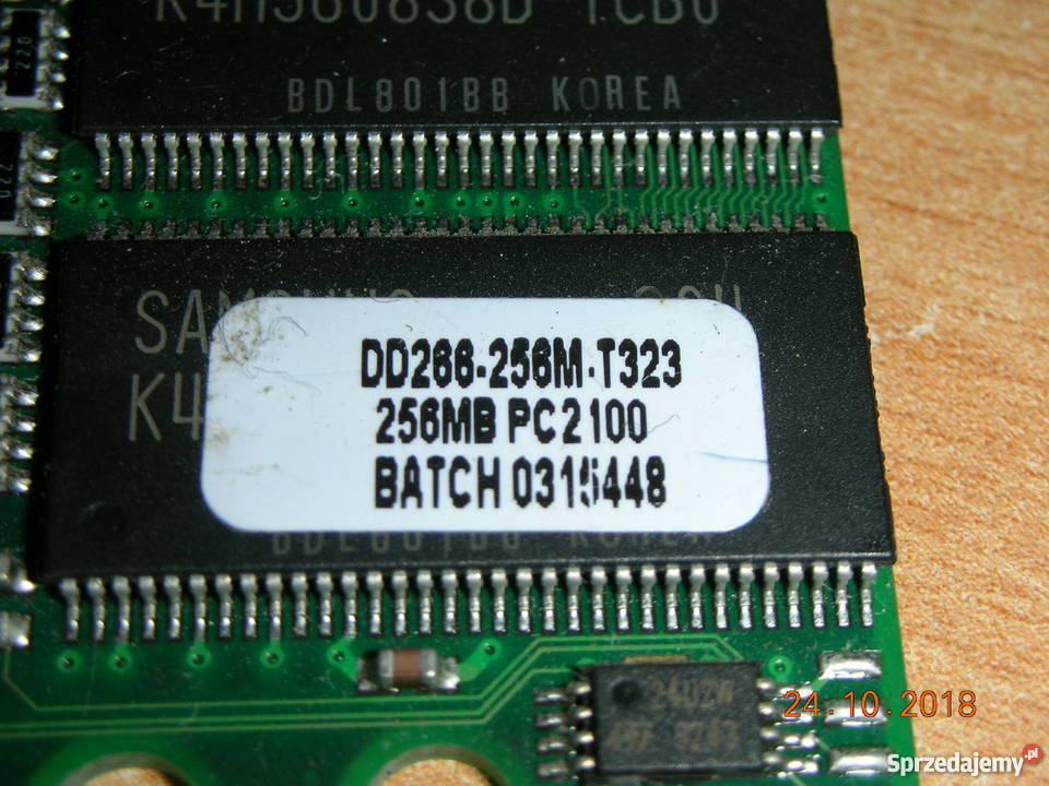 Pamięć DDR1 256 MB PC 2100 DDR mazowieckie Garwolin