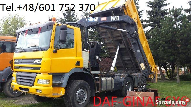 DAF GINAF WYWROTKA 6X6 HDS Wywrotki wielkopolskie Gowarzewo sprzedam