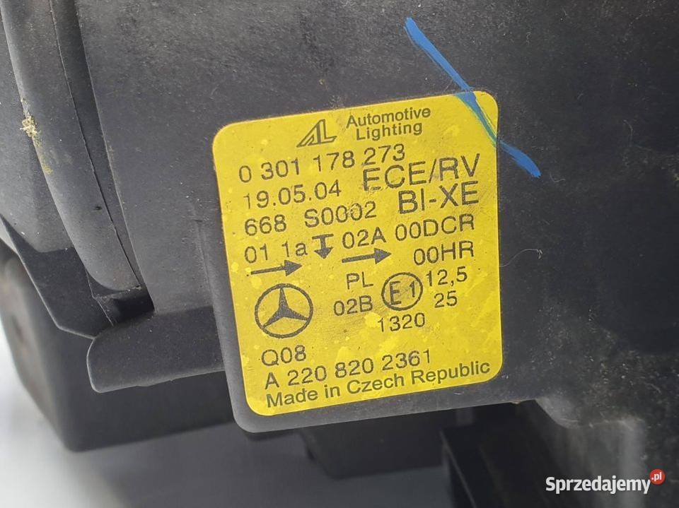 LAMPA LEWA PRZÓD MERCEDES BENZ SKLASA W220 Lipno