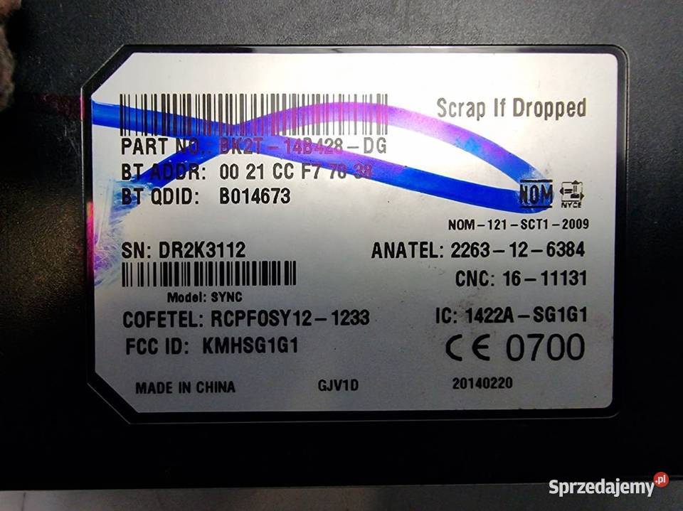 MODUŁ FORD TRANSIT CUSTOM L1H1 BK2T14B428DG Pozostałe