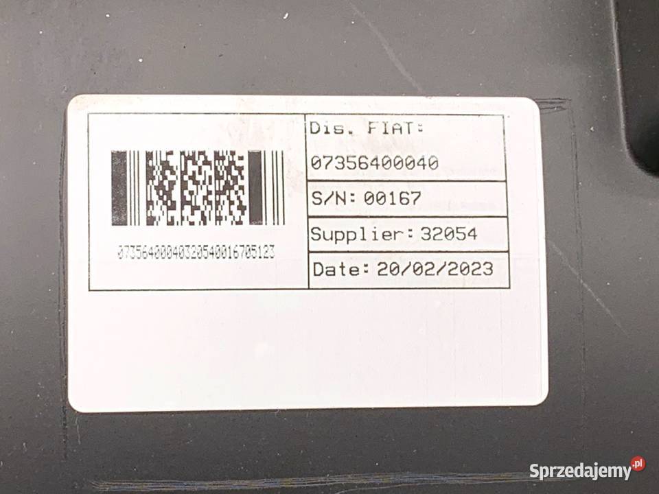 KOKPIT PODUSZKI PASY KOMPLET FIAT 500 735577858 sprzedam