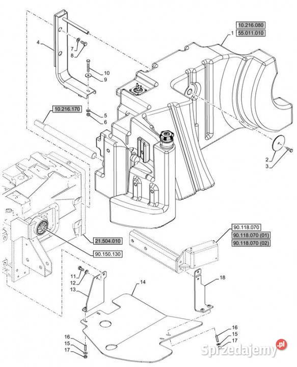 Holland T6070 Pokrywa 47951443 Jastrzębniki