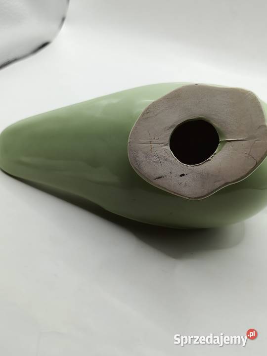 Figurka ceramika miętowy zielony ptak gołąb