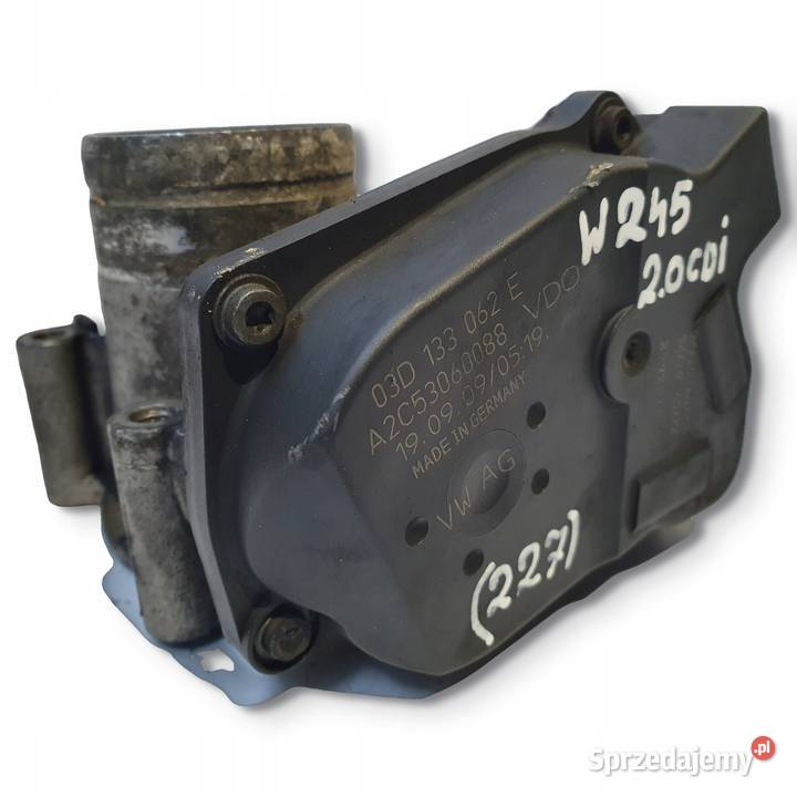 PRZEPUSTNICA Mercedes W245 20 CDI 03D133062E osobowe Przepustnice Chełm