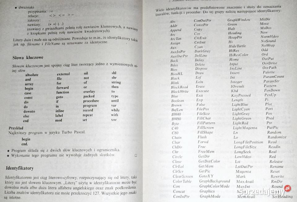 Turbo Pascal z grafiką IBM PC Mikrokomputery J lubelskie Chełm