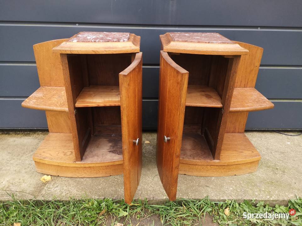 Szafki nocne z marmuremAntyk