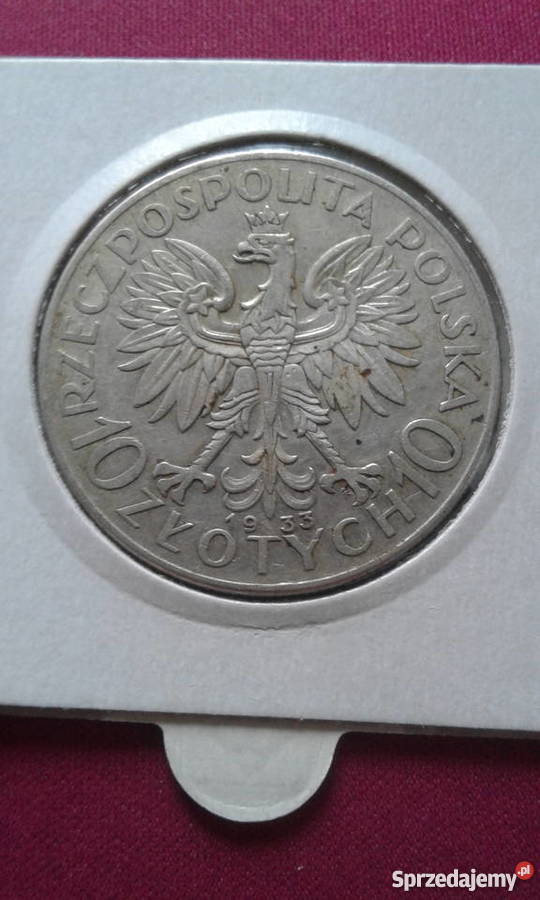 10 Głowa kobiety 1933 rokoło mennicza 6 Antyki, Sztuka, Kolekcje