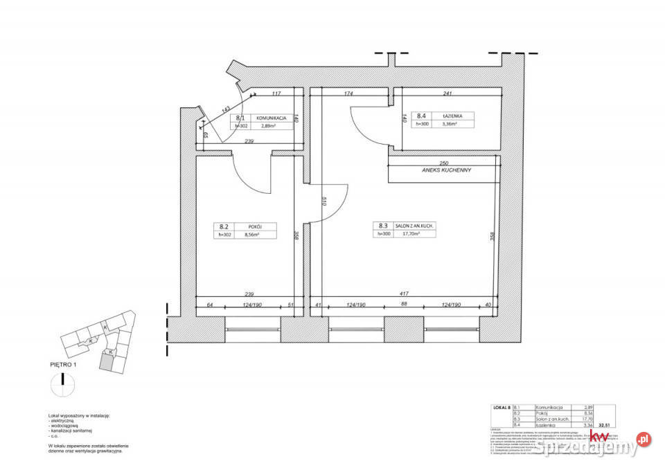 Mieszkanie 3252m2 2 pokojowe Poznań