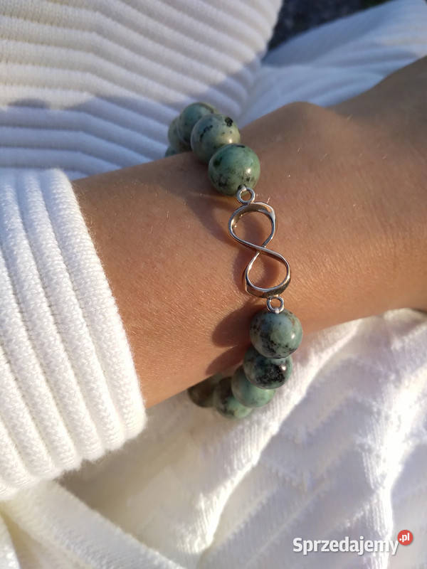 Bransoletka damska Turkus 10mm z symbolem świętokrzyskie Kielce