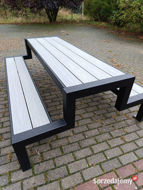 metalowy stół biesiadny stół ogrodowy ławostół 73cm