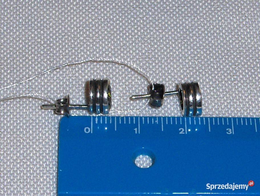 W Kruk Srebrne kolczykiwkręty z kryształami Łódź sprzedam