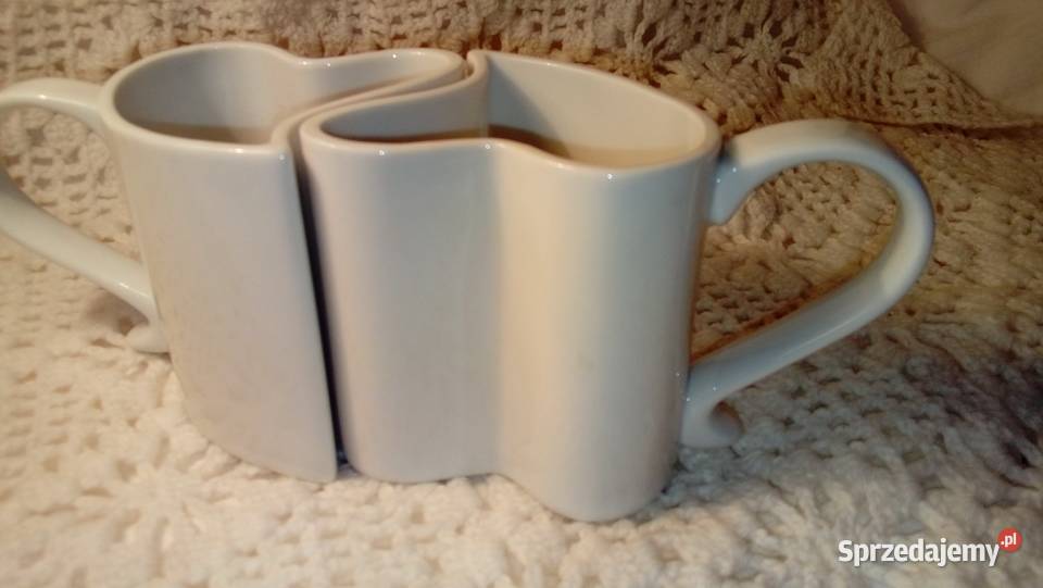 Zakochane kubeczki w kształcie serc biały Warszawa sprzedam