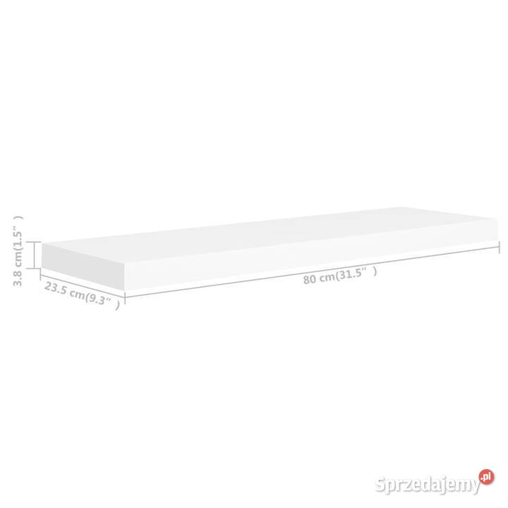 Półki ścienne 2 białe 80x235x38 MDF WM323815 Dom i Ogród Warszawa