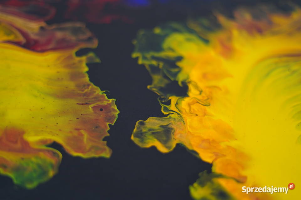 Dwuczęściowy obraz abstrakcyjny Juego de fuego wielokolorowy