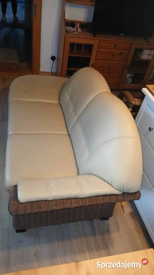 Szezląg sofa skórarattan Laski sprzedam