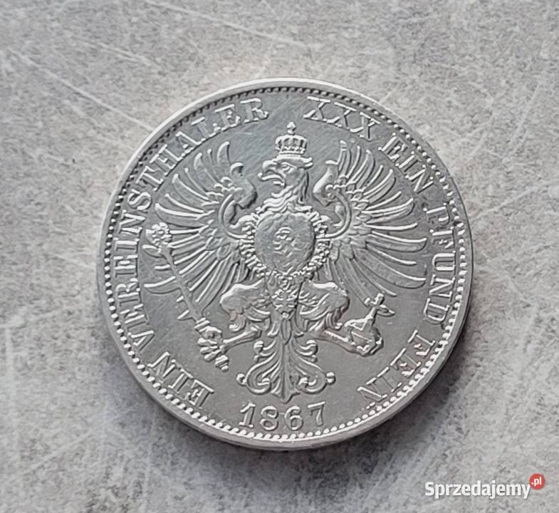 6 NIEMCY srebro Talar 1867 r A Wola Kruszyńska
