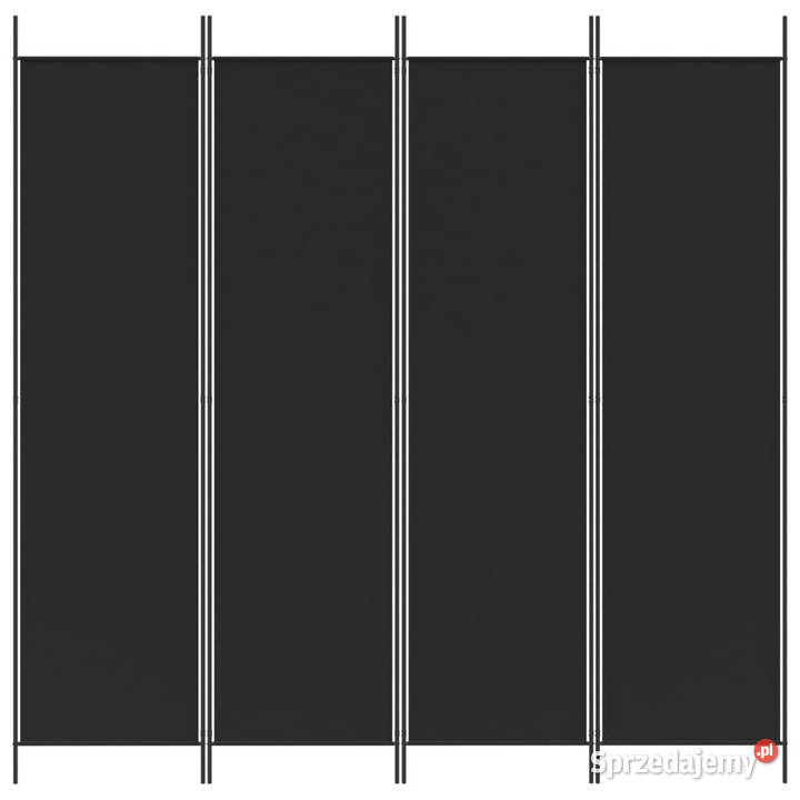 Parawan 4panelowy czarny 200x200 tkanina Warszawa
