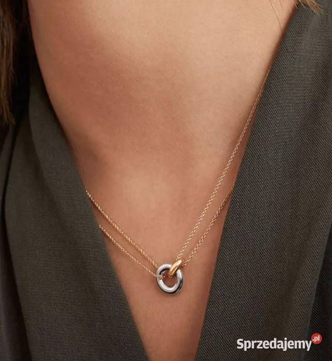Nowy naszyjnik łańcuszek stal chirurgiczna złoto Gdańsk