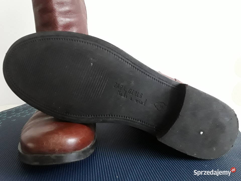 Kozaki skórzane r39 Zara Girls Zara Warszawa